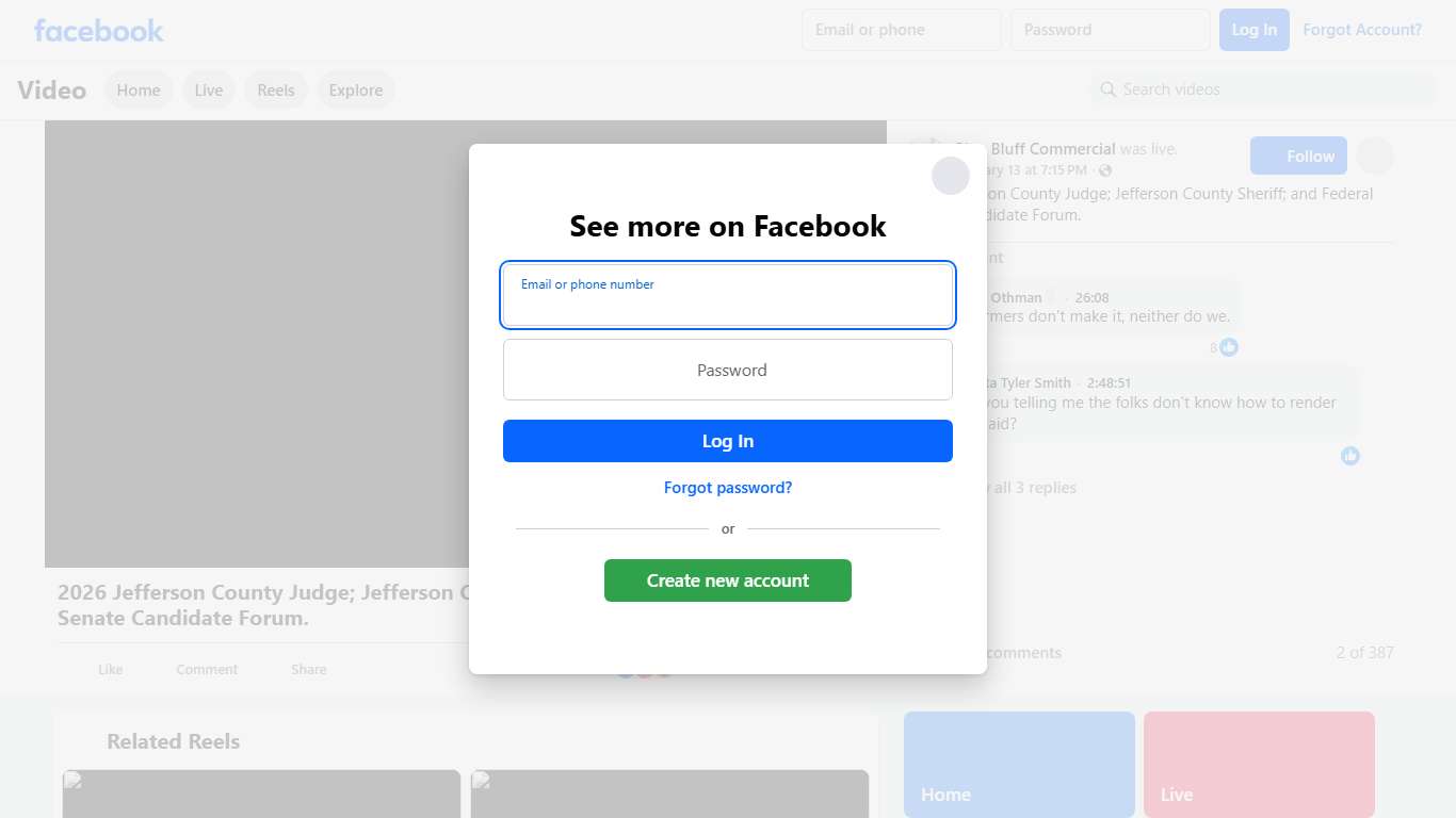 2026 Jefferson County Judge; Jefferson County Sheriff; and Federal Senate Candidate Forum. | Pine Bluff Commercial | Facebook